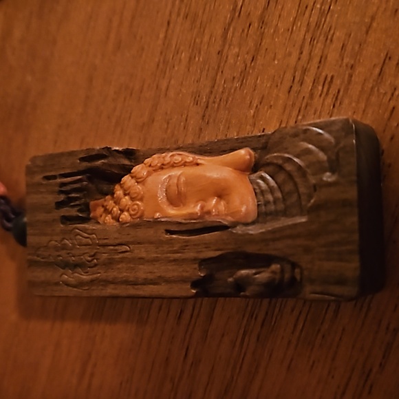 Hand Crafted Wooden Buddha Pendant Necklace - Picture 5 of 6